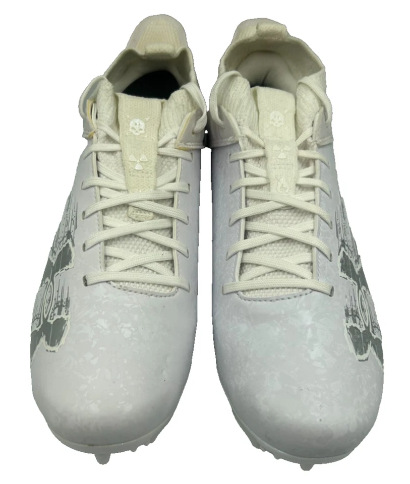 Under Armour Men's Spotlight Clone Lace Up Football Cleats White Size:14 141J - Image 2 of 4