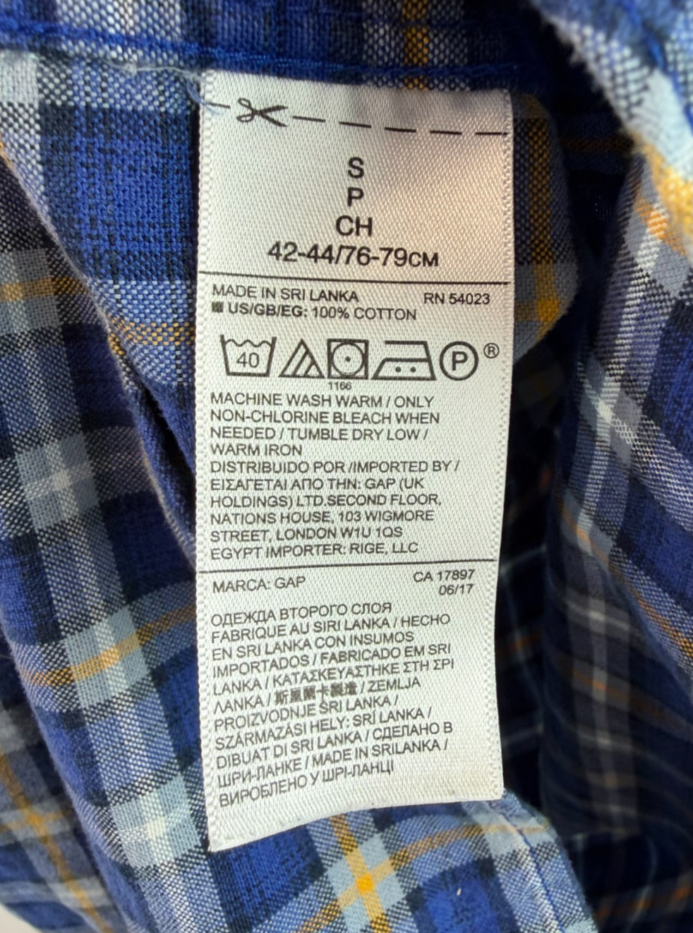 Gap Multicolor Plaid Button Down Long Sleeve Shir… - image 4