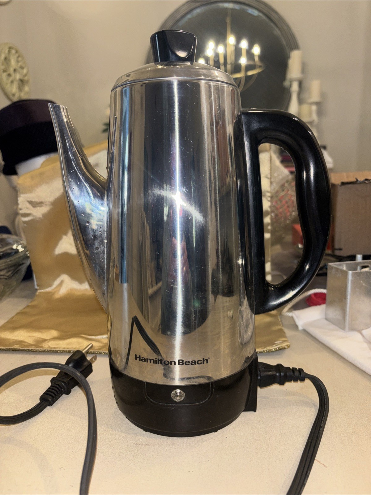 Hamilton Beach Stainless Coffee Pot Percolator 12 Cup Model 40616 Type P15