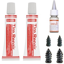 Tire Repair Glue Rubber Cement 12ML x 2 Black Side Bonding Leakage Gasket Seal