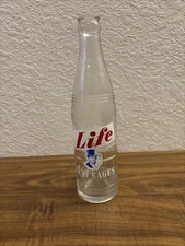 Life Brand Old Vintage ACL 26 oz ounce Soda Pop Bottle Cedar Rapids Iowa 1952