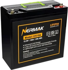 12V 18Ah Lithium LiFePO4 Deep Cycle Battery, 2000+ Cycles Lithium Iron Phosphate