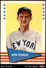 1961 Fleer #133 Herb Pennock Yankees HOF 7 - NM