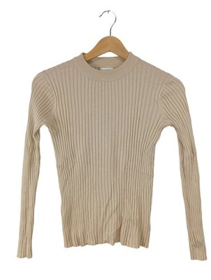 H&M Feinstrickpullover Damen Pullover Gr. DE 38 creme Casual-Look