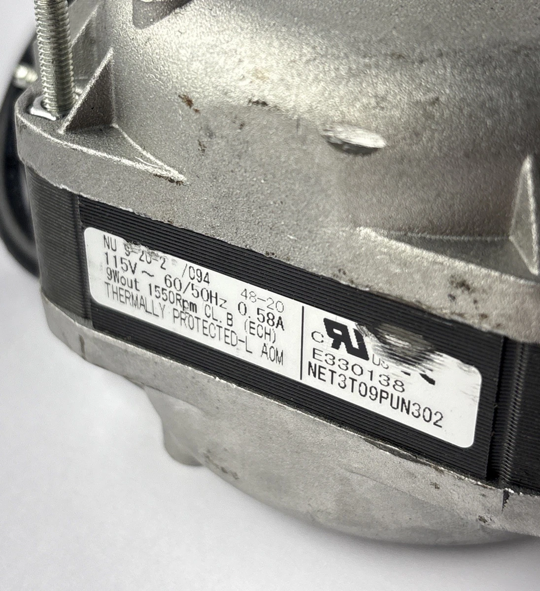 ELCO NET3T09PUN302 9W 115V 1550RPM Refrigeration Fan Motor photo 4