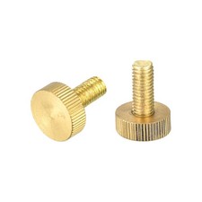 Knurled Thumb Screws, M8x20mm Flat Brass Bolts Grip Knobs Fasteners 2Pcs