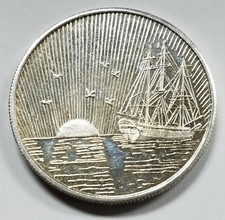 Ship & Eagle design | .999 Silver 1oz Round | Vintage Silver Round 113.93 per troy oz