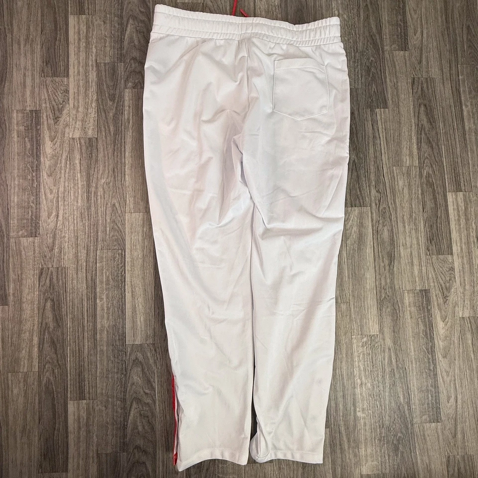 Pantalones deportivos ARMAni EXChange blancos con logotipo lateral dobladillo a presión rojo para hombre raros Foto 2 de 4