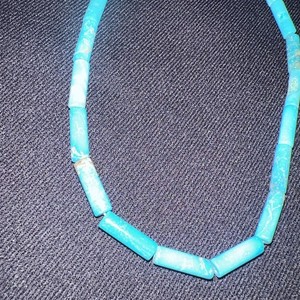 16” Strand Of Turquoise Tube Beads
