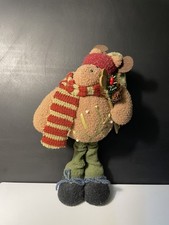 Christmas Moose figure With Skii  s Dan Dee Collectors Choice