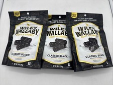 Wiley Wallaby Soft Chewy CLASSIC BLACK Gourmet Australian Licorice 10 Oz 3PACK