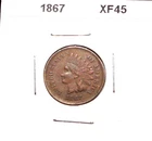 1867 "Better Date" INDIAN HEAD CENT   - XF Condition