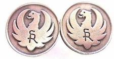 Ruger Factory 3/4" Pewter Medallions – OEM Rifle/Shotgun Grip Inlay (Pair)