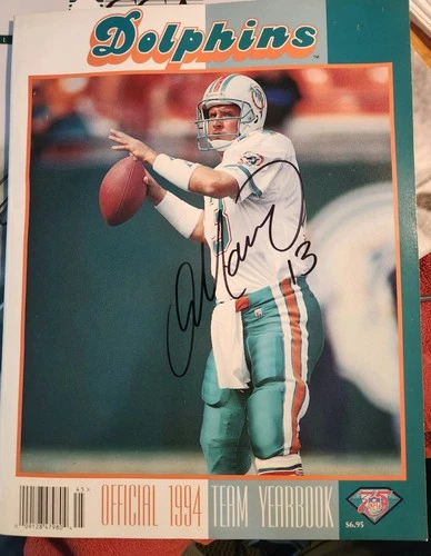 DAN MARINO SIGNED AUTOGRAPHED 1994 MIAMI DOLPHINS TEAM YEARBOOK PERFECT