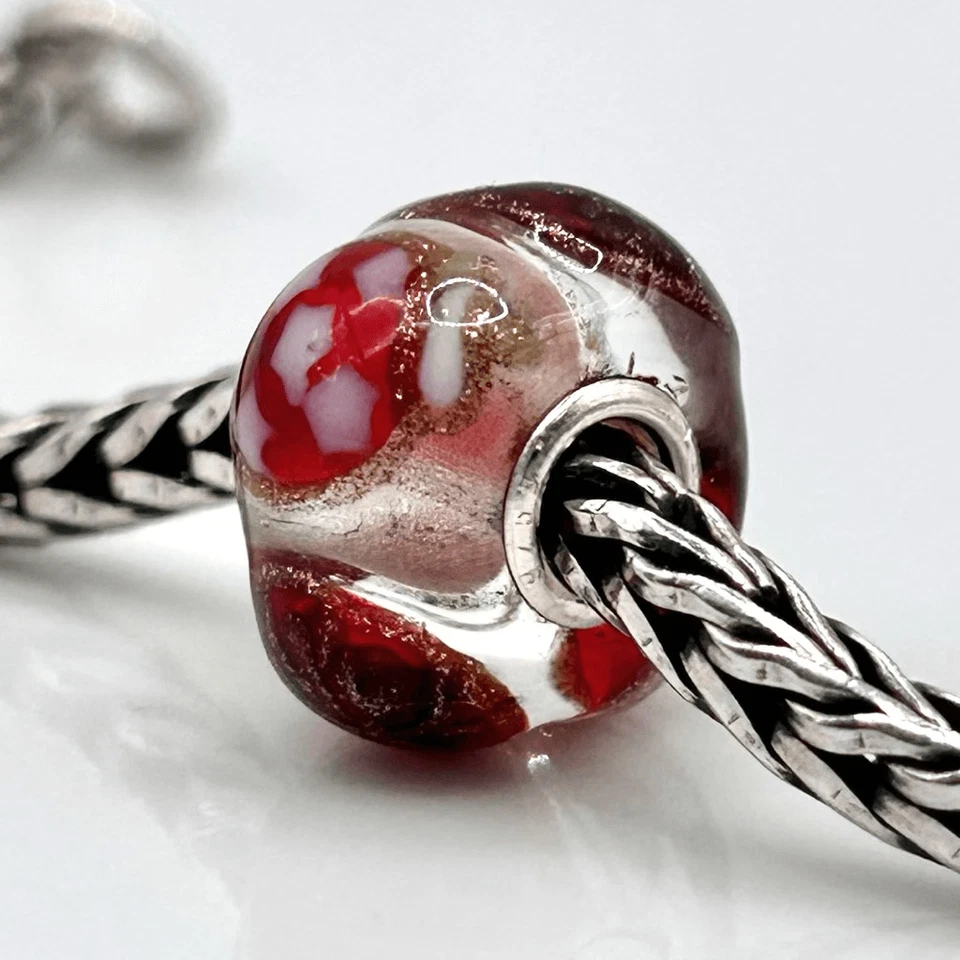 TROLLBEADS Mini Barril Evento Solo LAA 925S Oro Rojo Brillo Navidad ¡NUEVO CON CAJA! Foto 4 de 4