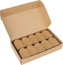 jijAcraft 1000Pcs Price Tags, Brown Clothing Tag for Scalloped Head, 