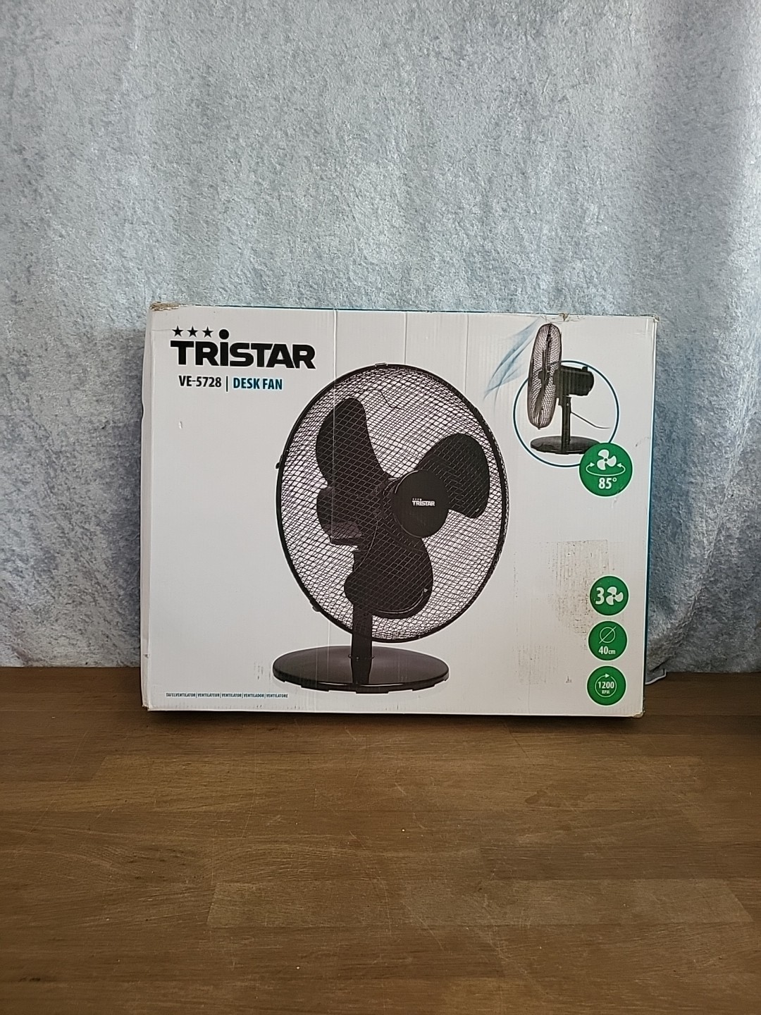 Ventilador de mesa 45W Tristar VE-5728 negro
