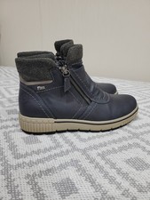 Navy Pavers Relife R-Tex Water Resistant Slouch Flatform Boots Size 6 G Wide 