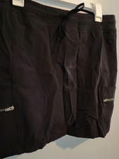 Tangerine Pull On Skort Shorts Built In Liner XL Black Pockets Tenniscore Golf