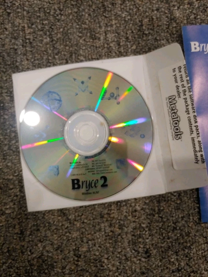 Bryce 2 The Natural 3D Design Tool Windows 95/NT METATOOLS  Foto 4 de 4