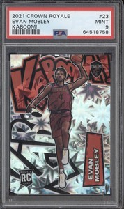 2021 Evan Mobley Crown Royale Kaboom RC PSA 9