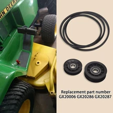 GX20286 GX20287 GX20006 V-Idler Pulley & Flat Pulley & Drive Belt Kit for J-OHN 