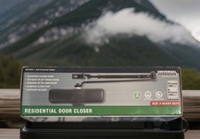 Universal Hardware Heavy Duty Residential Door Closer Matte Black Finish UH4008