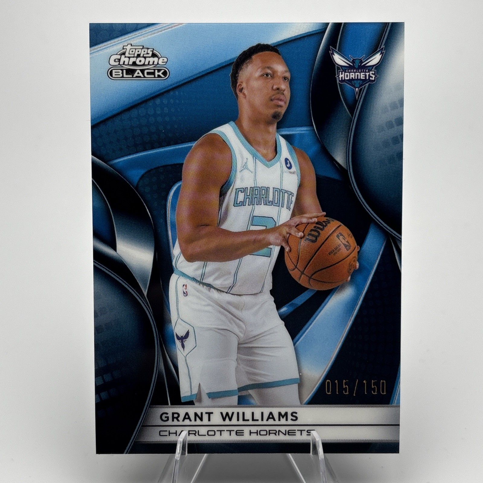 Grant Williams 2025-26 Topps Chrome Black Blue Refractor #59 /150 Hornets