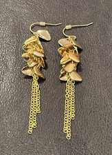 Accessorize Drop Dangle golden coloured Hook Earrings.