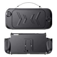 For Nintendo Switch2 2025 Dockable Case with Built in Flip Stand and Grip Black