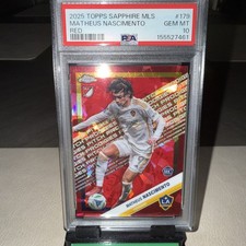 2025 Topps Chrome SAPPHIRE MLS Chrome Matheus Nascimento Pitch Prodigies/5 PSA10