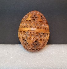 Antique Victorian Carved Coquilla Nut - Spice Shaker / Needle Case / Pomander