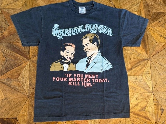 Vintage 1996 Winterland Tag Marilyn Manson Meet Your Master Cop Kill Shirt Large