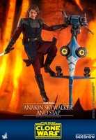 Hot Toys Star Wars: The Clone Wars - Anakin Skywalker Und Stap Actionfigur -...