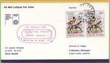 Senegal 1972 Lufthansa Olympic Flight Cover Dakar - Munich