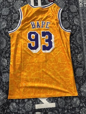 Mitchell & Ness NBA Lakers BAPE #93 A Bathing Ape Jersey Size L