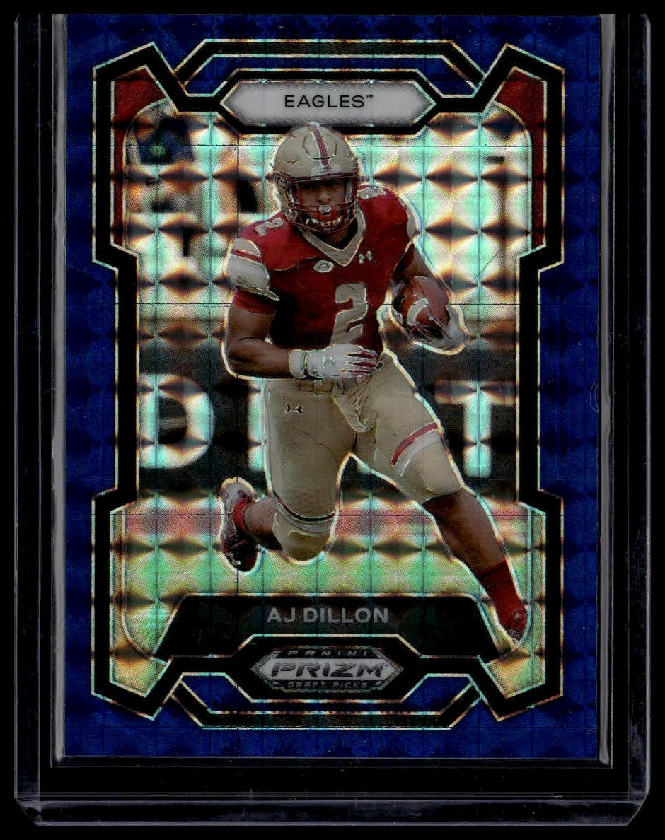 2024 Panini Prizm Draft Picks #22 AJ Dillon Blue Finite #/89