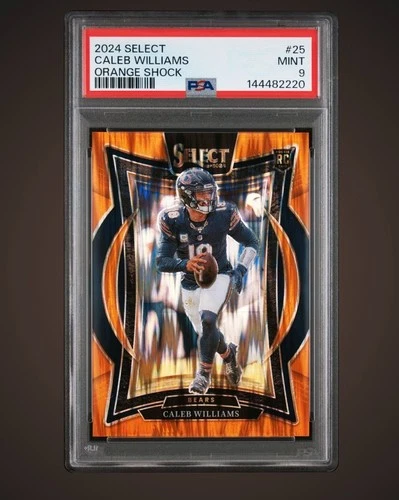 2024 Panini Select - Concourse Caleb Williams #25 Orange Shock Prizm /499 PSA 9