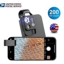 200X Phone Microscope Lens Phone Micro Lens for Holder Kids Handheld Portable US