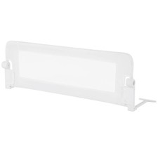 Foldable Baby Rail Guard, 60-Inch Swing Down Bed Rail for Toddlers, White