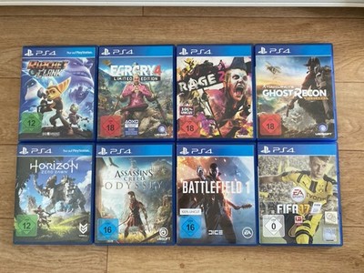 PS4 Spiele Sammlung 8er Set   Horizon, Far Cry 4, RAGE 2, FIFA & mehr
