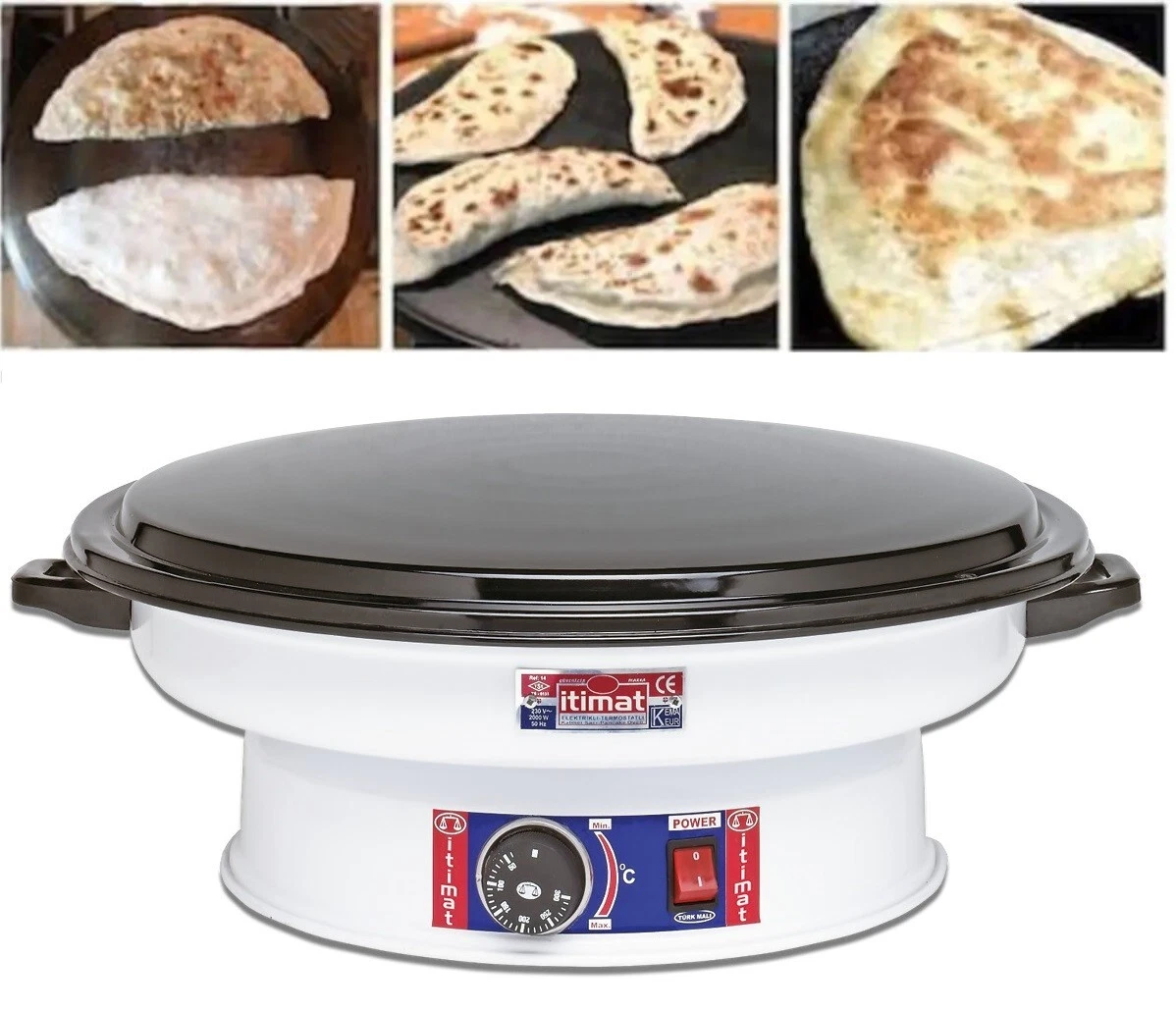 ELECTRIC Professional Model Tawa Saj Bread Roti Pan Chapati Flat Bread  Tortilla Pita Bread Maker warmer Machine 120V.