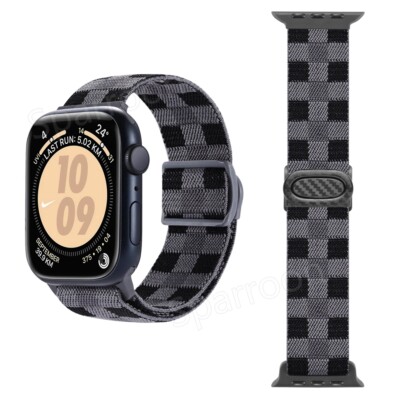 Elastic Nylon Strap Band For Apple Watch Ultra 1 2 Series 9 8 7 6 5 4 3 2 1 SE