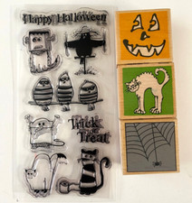 Halloween Rubber and Acrylic Stamps. Ghouls  Goblins by Inkadinkado, Spider ...
