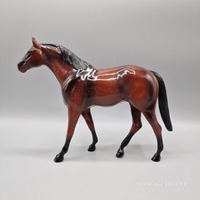 Vintage Hartland Plastics Glossy Red Bay Thoroughbred Mare Model Horse Figure