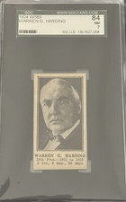 🔥SGC 7 NM🔥 Warren G Harding  1924 W589 President Strip Card 💥POP 1 Highest