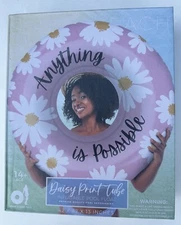 South Beach Tropical Collection DAISY PRINT TUBE Inflatable POOL FLOAT Ring