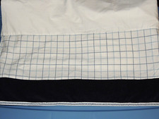 NAUTICA KIDS WILLIAM CRIB SKIRT DUST RUFFLE CORDUROY BLUE WHITE