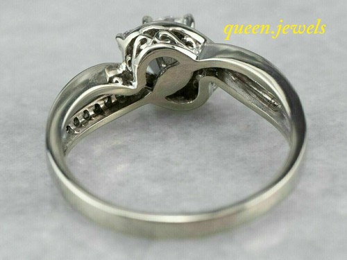 2.2CT Lab-Created Round Cut Diamond 14K White Gold Over Engagement Wedding Ring - Bild 5 von 7