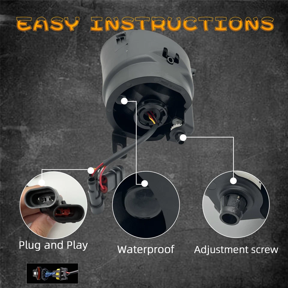 For 2007-2013 Toyota Tundra 2008-2011 Sequoia LED Fog Lights Front Bumper Lamps - Image 4 of 4